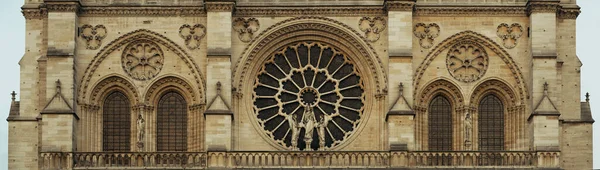 Notre Dame Paris Closeup View Panorama Famous City Landmark — Stock Photo, Image