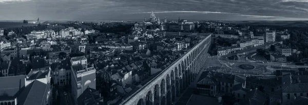 Catedral Segovia Vista Aérea Del Acueducto España — Foto de Stock