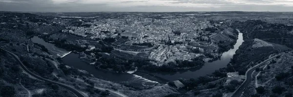 Panorama Aerial View Toledo City Skyline Historical Buildings Spain — Stock Photo, Image