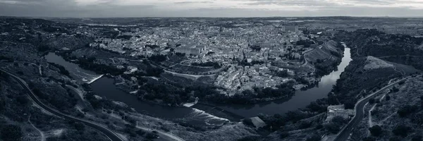 Vue Aérienne Panoramique Ville Tolède Avec Des Bâtiments Historiques Espagne — Photo