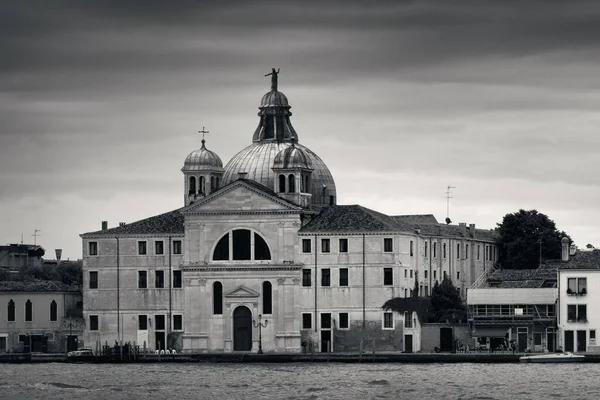 Stad Skyline Van Venetië Met Kerk Historische Gebouwen Bekeken Vanaf — Stockfoto