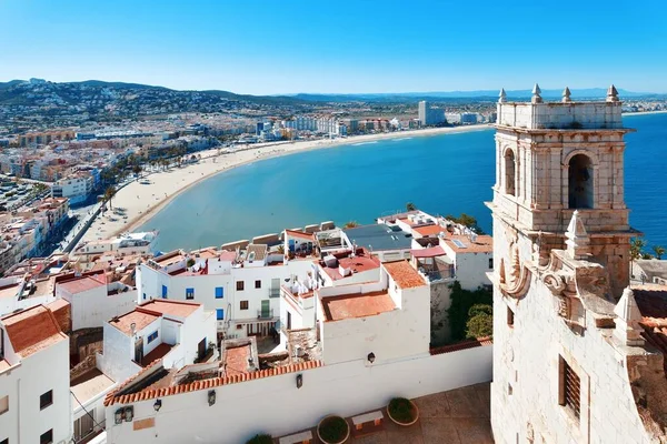 Peniscola Kasteel Met Uitzicht Middellandse Zee Spanje — Stockfoto