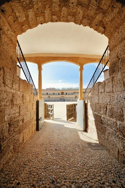 Ronda Plaza Toros Bullring Közelkép Spanyolországban — Stock Fotó