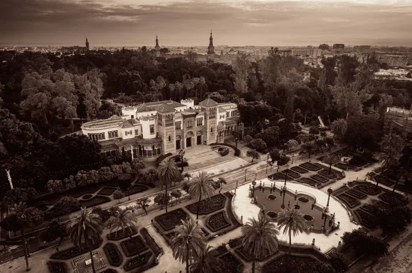 Plaza Toros Real Maestranza Caballera Sevilla Vista Aérea Espanha — Fotografia de Stock