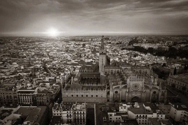 Catedral Santa Maria Catedral Sevilha Vista Aérea Como Famoso Marco — Fotografia de Stock