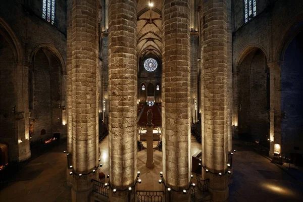 Basiliek Van Santa Maria Del Mar Barcelona Spanje — Stockfoto