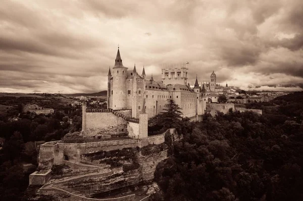 Alcazar Ségovie Comme Célèbre Vue Aérienne Espagne — Photo