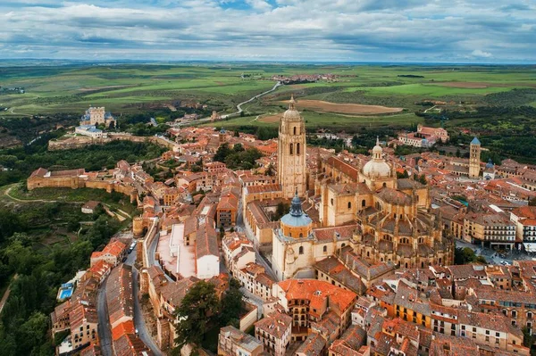 Vista Aérea Catedral Segovia España —  Fotos de Stock