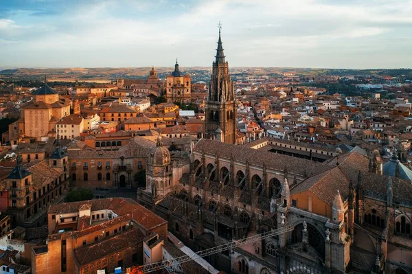 Primatenkathedrale Der Heiligen Maria Von Toledo Aus Der Luft Spanien — Stockfoto