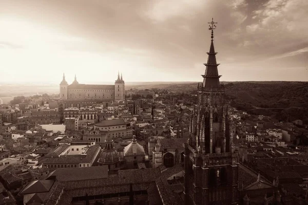 Primate Cathedral Saint Mary Toledo Air View Spain — стокове фото