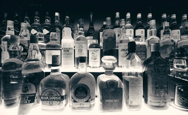 Schottische Whisky Sammlung Edinburgh — Stockfoto