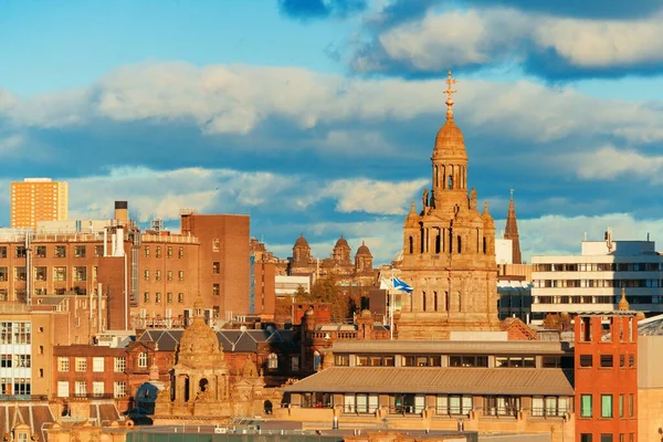 Glasgow City Rooftop View Historical Architecture Scotland — 스톡 사진