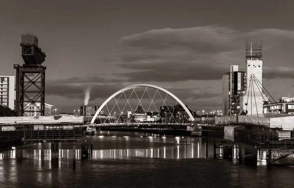 Glasgow City Waterfront View Dusk Scotland United Kingdom — Stock Photo, Image
