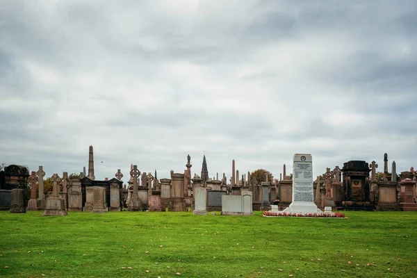 Glasgow Necropolis Viktorya Mezarlığı Skoçya Birleşik Krallık — Stok fotoğraf