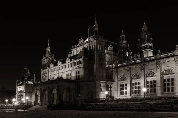 Glasgow University Campus Vista Com Arquitetura Histórica Noite Escócia Reino — Fotografia de Stock