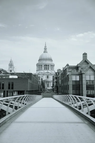 Catedral Pauls Puente Del Milenio Londres — Foto de Stock