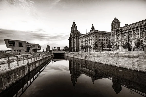 Liverpool Arquitetura Histórica Com Paisagem Urbana Centro Cidade Inglaterra Reino — Fotografia de Stock
