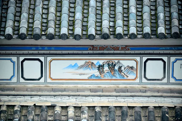 Local Bai Style Architecture Roof Dali Old Town Yunnan China — Stock Photo, Image