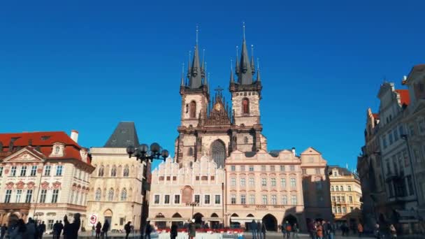 Prague Czech Republic Mar 2020 Old Town Square Street View — Stock Video