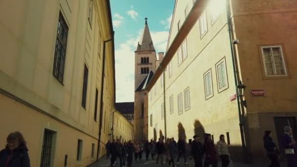 Πραγουε Τσεχικη Δημοκρατια Mar 2020 Οδική Άποψη Ιστορική Αστική Αρχιτεκτονική — Αρχείο Βίντεο