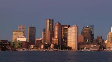 Boston şehrinin ufuk çizgisi zaman aşımına uğradı.