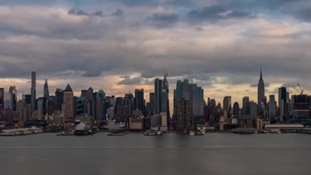 Nova York Midtown Skyline Lapso Tempo Com Arquitetura — Vídeo de Stock