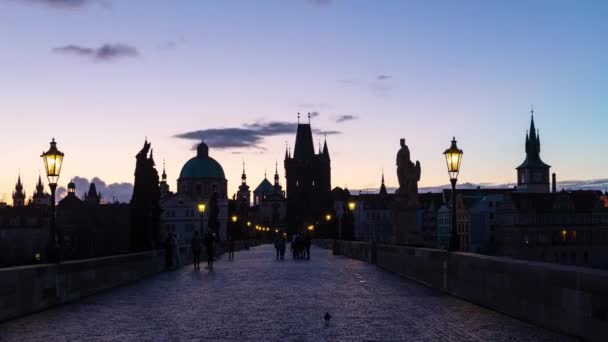 Praga Panorama Miasta Architekturą Urbanistycznym Widokiem Czas Nieokreślony Czechach — Wideo stockowe
