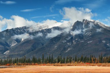 Beautiful scene in Jasper National Park in Canada clipart