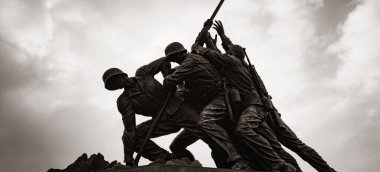 ABD Deniz Piyadeleri Savaş Anıtı Washington 'da kapalı.