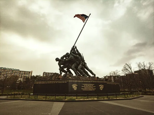 华盛顿特区美国海军陆战队战争纪念馆特写镜头 — 图库照片