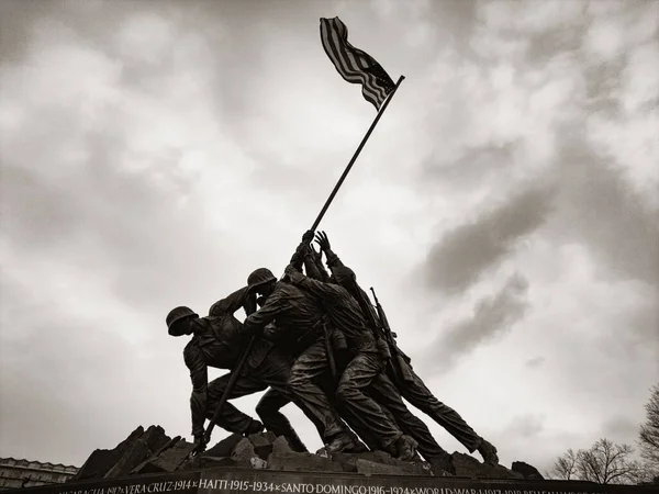 Marine Corps War Memorial Detailní Záběr Washingtonu — Stock fotografie