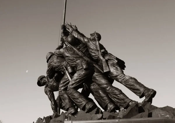 Marine Corps War Memorial Detailní Záběr Washingtonu — Stock fotografie