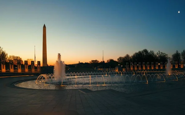 Washington Monumento Come Punto Riferimento Nazionale Notte Washington — Foto Stock