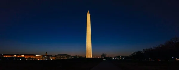 Μνημείο Της Ουάσιγκτον Εθνικό Ορόσημο Νύχτα Στην Ουάσιγκτον — Φωτογραφία Αρχείου