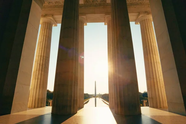 Lincoln Memorial Monumento Nazionale All Alba Washington — Foto Stock