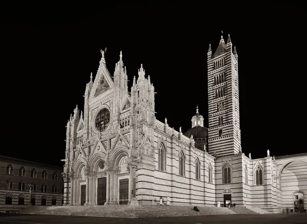 Siena Catedral Primer Plano Como Famoso Hito Ciudad Medieval Por —  Fotos de Stock