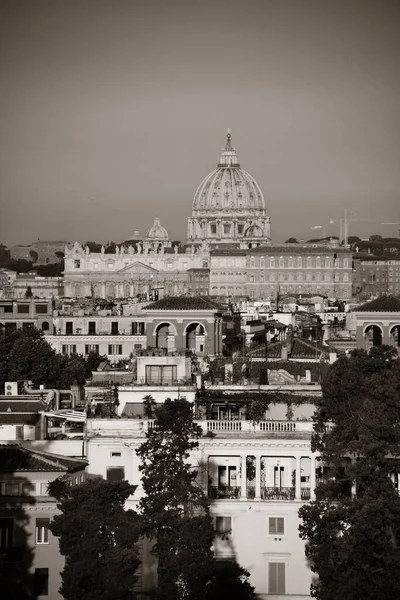 Vatican City Peters Basilica Black White — Stock Photo, Image