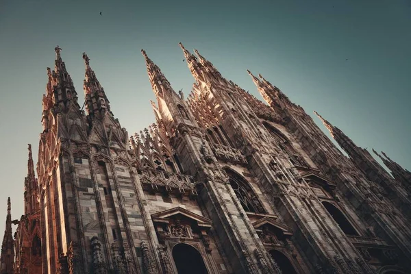 Milan Cathedral Closeup Beautiful Pattern Sculpture Italy — Stock Photo, Image