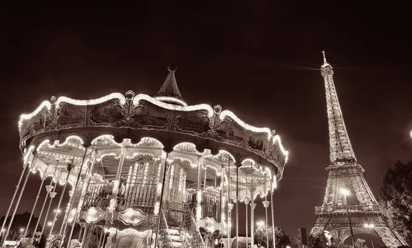 Paris França Maio Torre Eiffel Noite Maio 2015 Paris Monumento — Fotografia de Stock