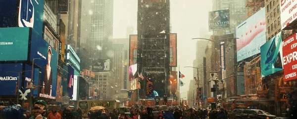 New York Usa Jan 2019 Times Square Street View Zware — Stockfoto
