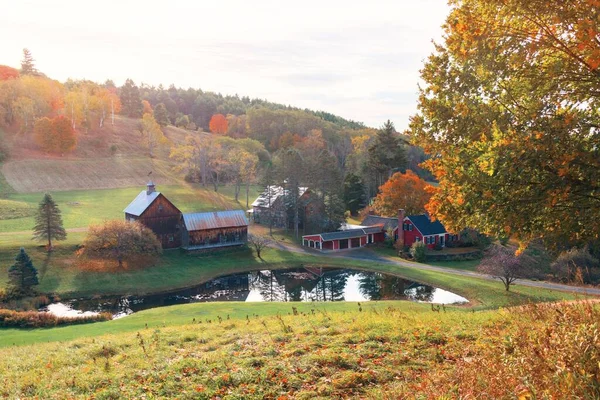 Bellissimi Colori Autunnali Nel New England Negli Stati Uniti — Foto Stock