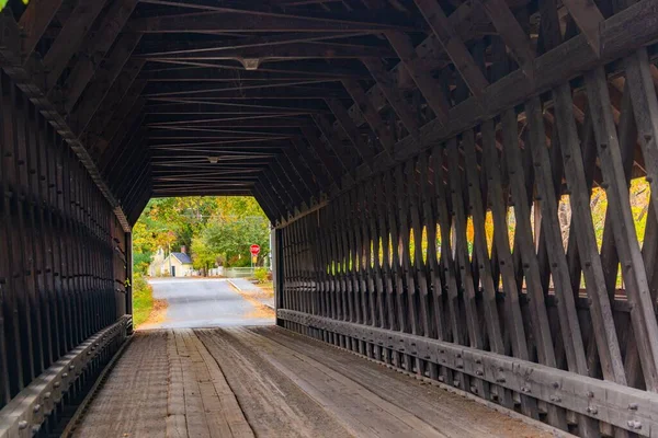 Средний Мост Вудсток Новой Англии Сша — стоковое фото
