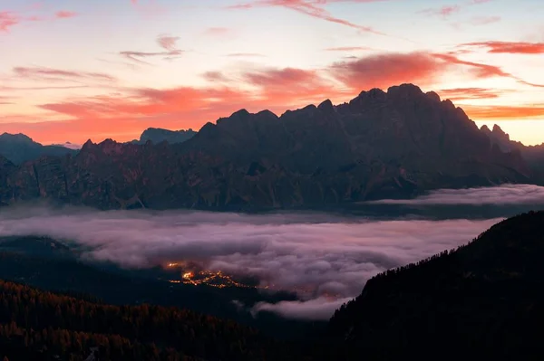 Dolomites Lever Soleil Paysage Naturel Dans Nord Italie — Photo