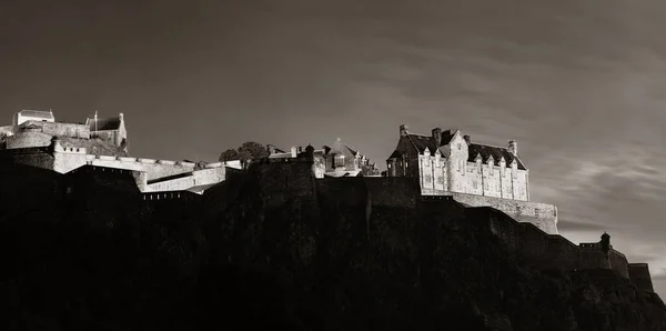 Edinburgh Kalesi Panorama Şehrin Ünlü Simgesidir Birleşik Krallık — Stok fotoğraf