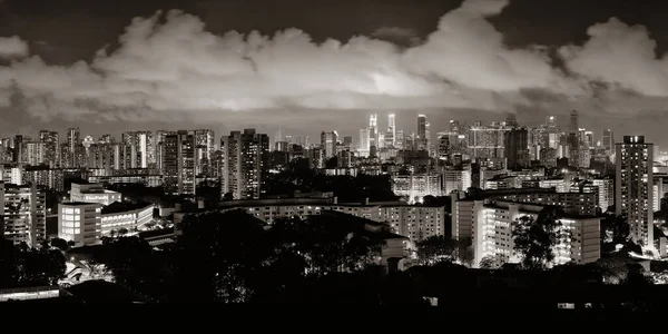 Horizonte Singapur Visto Desde Faber Noche Con Edificios Urbanos — Foto de Stock