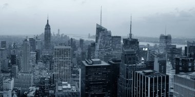 New York City gökdelenleri Çatı manzarası.