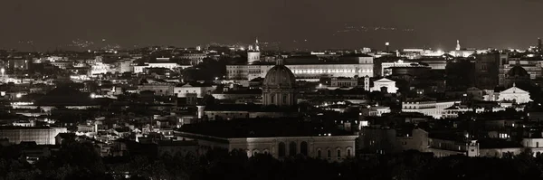 Roma Vista Panorâmica Telhado Com Horizonte Arquitetura Antiga Itália Noite — Fotografia de Stock