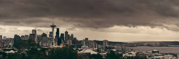 Kerry Park Tan Space Needle Seattle Şehir Merkezi Gökyüzü Manzarası — Stok fotoğraf