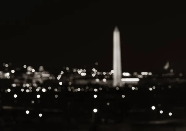 Памятник Вашингтону Национальная Достопримечательность Ночью Вашингтоне — стоковое фото