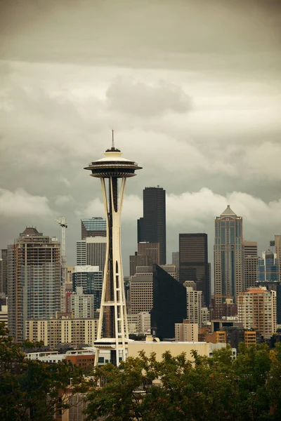 Seattle Aug Space Needle City Downtown August 2015 Seattle Seattle — Fotografia de Stock